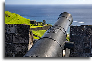 Brytyjska armata::Twierdza Brimstone Hill, Saint Kitts, Karaiby::